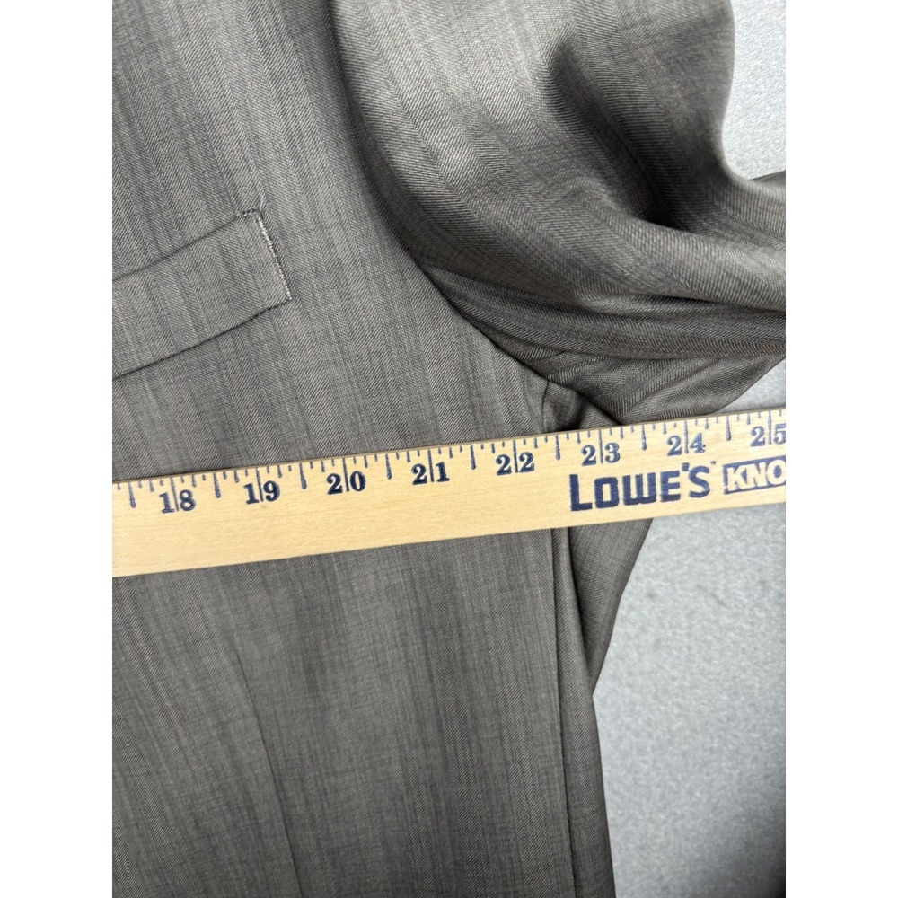 Caravelli Blazer Mens 44R Taupe 3 Button Notch Lapel Suit Jacket Superior 150's - Picture 6 of 16